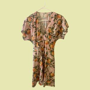Marine Layer Orange Print Dress
